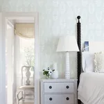 Brewster Home Fashions Garland Light Blue Block Tulip Wallpaper | Wallpaper Twins Brewster Home Fashions Garland Light Blue Block Tulip Wallpaper - SKU 3115-24470