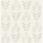 Brewster Home Fashions Garland Light Grey Block Tulip Wallpaper | Wallpaper Twins Brewster Home Fashions Garland Light Grey Block Tulip Wallpaper - SKU 4148-27476