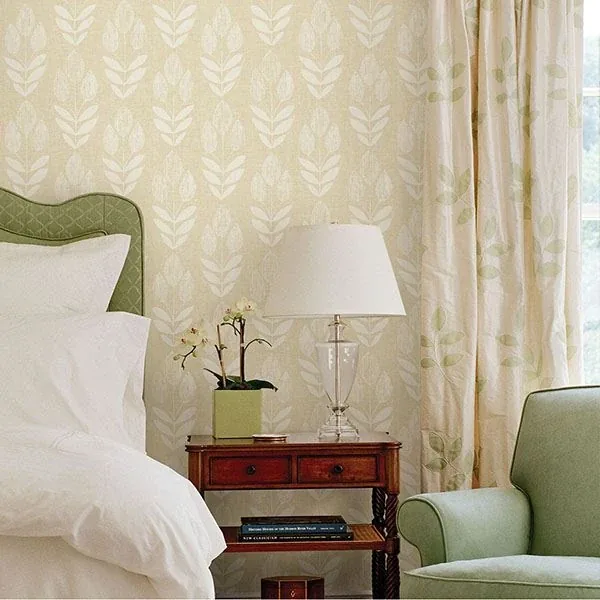 Brewster Home Fashions Garland Wheat Block Tulip Wallpaper | Wallpaper Twins Brewster Home Fashions Garland Wheat Block Tulip Wallpaper - SKU 3115-24471