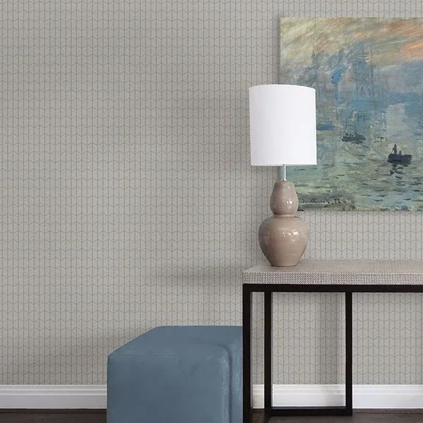 Brewster Home Fashions Gauntlet Light Grey Geometric Wallpaper | Wallpaper Twins Brewster Home Fashions Gauntlet Light Grey Geometric Wallpaper - SKU 2830-2733