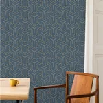 Brewster Home Fashions Gautier Blue Tessellate Wallpaper - SKU 4041-26201