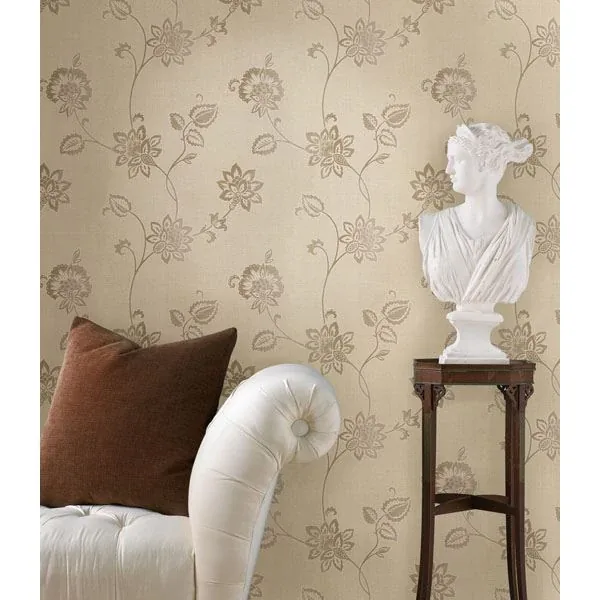 Brewster Home Fashions Gemini Beige Jacobean Trail Wallpaper | Wallpaper Twins Brewster Home Fashions Gemini Beige Jacobean Trail Wallpaper - SKU 484-68075