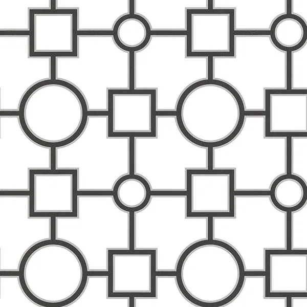 Brewster Home Fashions Geometric Black Prevost Wallpaper - SKU 2686-20274