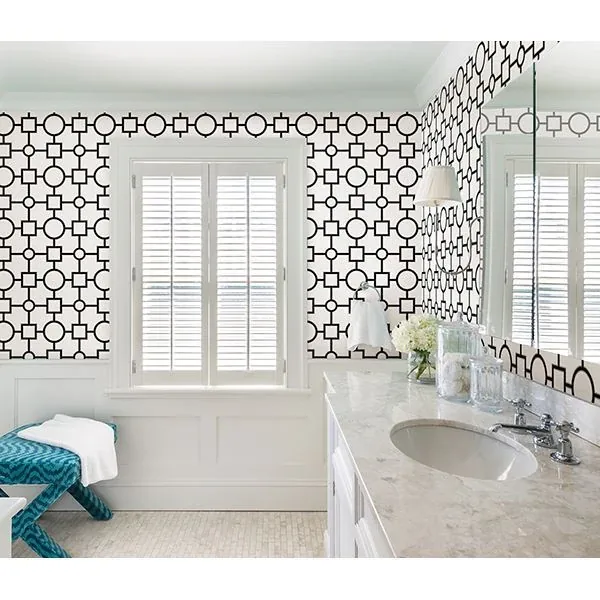 Brewster Home Fashions Geometric Black Prevost Wallpaper - SKU 2686-20274