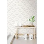 Brewster Home Fashions Geometric Grey Quatrefoil Wallpaper - SKU PS41702