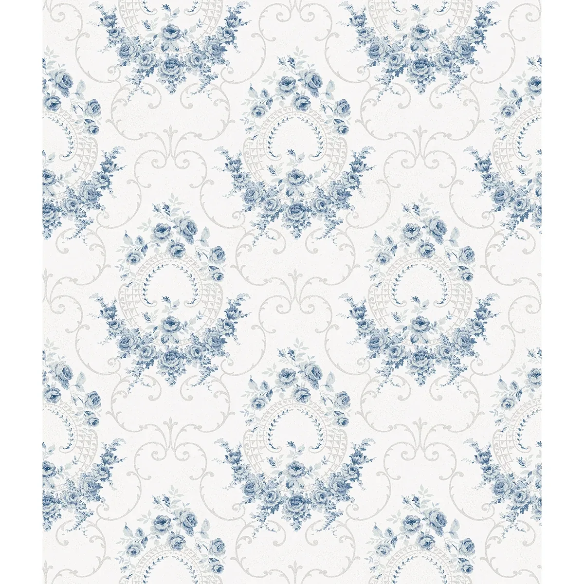 Brewster Home Fashions Georgiana Navy Tearose Wallpaper - SKU 3123-02125