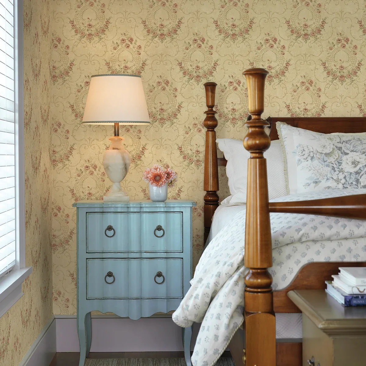 Brewster Home Fashions Georgiana Red Tearose Wallpaper | Wallpaper Twins Brewster Home Fashions Georgiana Red Tearose Wallpaper - SKU 3123-02124