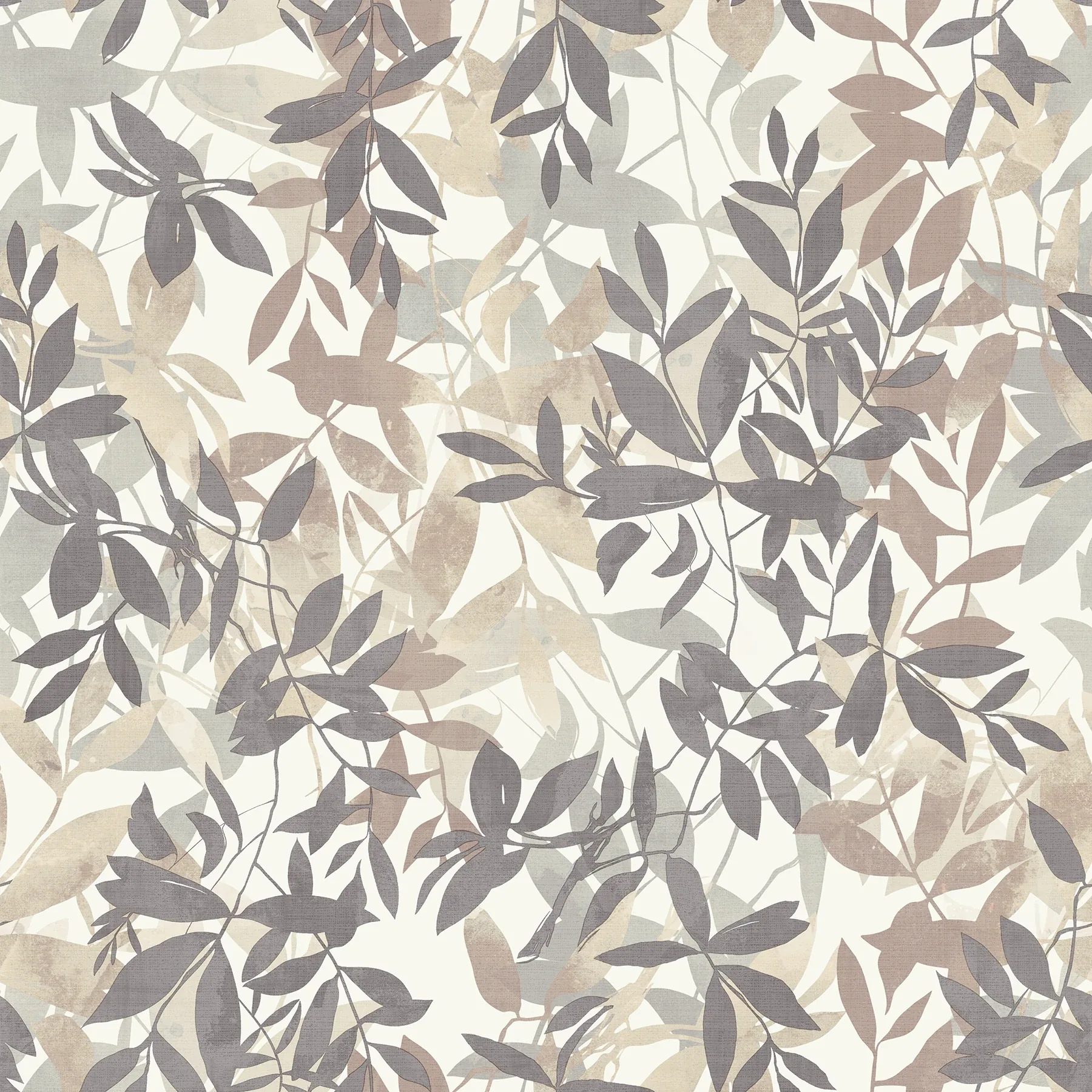 Brewster Home Fashions Georgianna Neutral Botanical Leaves Wallpaper - SKU AH924600