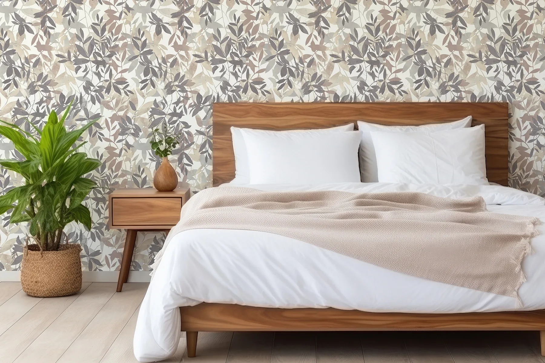 Brewster Home Fashions Georgianna Neutral Botanical Leaves Wallpaper | Wallpaper Twins Brewster Home Fashions Georgianna Neutral Botanical Leaves Wallpaper - SKU AH924600