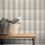Brewster Home Fashions Geraldine Grey Plaid Wallpaper | Wallpaper Twins Brewster Home Fashions Geraldine Grey Plaid Wallpaper - SKU AH901902