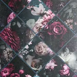 Brewster Home Fashions Gianna Purple Floral Squares Wallpaper | Wallpaper Twins Brewster Home Fashions Gianna Purple Floral Squares Wallpaper - SKU AH297100