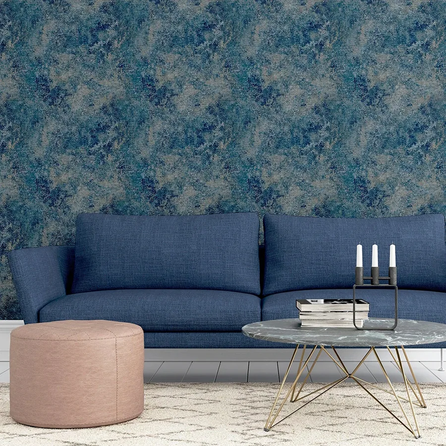 Brewster Home Fashions Gideon Dark Blue Distressed Wallpaper | Wallpaper Twins Brewster Home Fashions Gideon Dark Blue Distressed Wallpaper - SKU AH298602