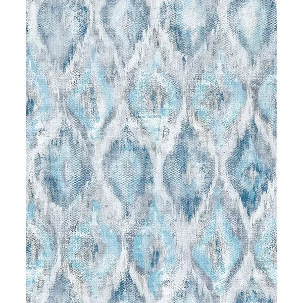Brewster Home Fashions Gilboa Blue Ikat Wallpaper - SKU 2809-SH01104