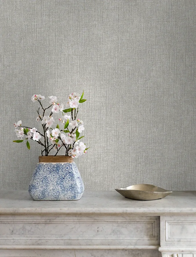 Brewster Home Fashions Glenburn Dove Woven Shimmer Wallpaper - SKU 4144-9149