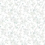 Brewster Home Fashions Glinda Aqua Floral Trail Wallpaper | Wallpaper Twins Brewster Home Fashions Glinda Aqua Floral Trail Wallpaper - SKU 3122-10910