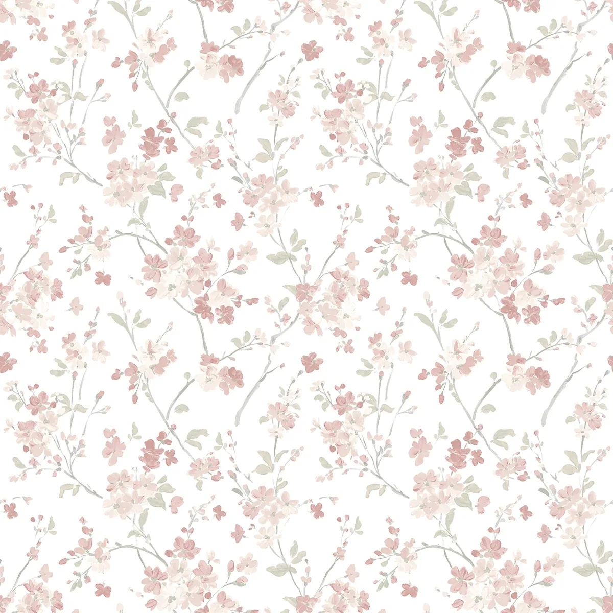 Brewster Home Fashions Glinda Rose Floral Trail Wallpaper - SKU 3122-10908