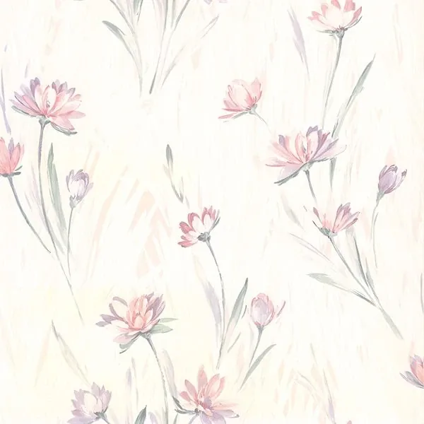 2904-37400 | Gloria Eggshell Floral Wallpaper