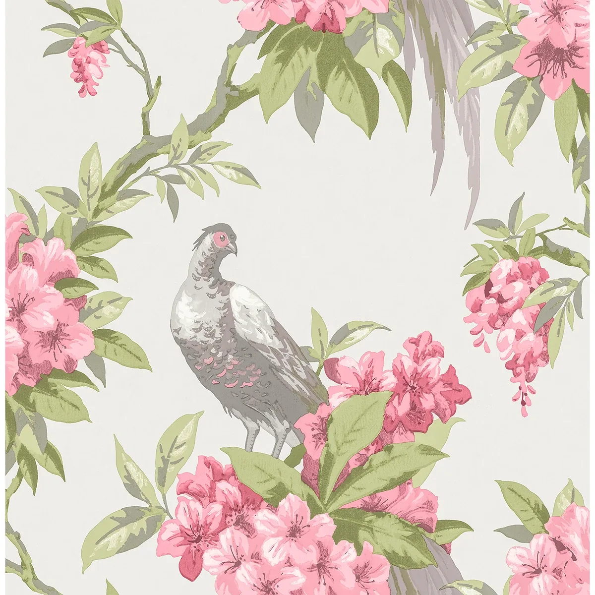 Brewster Home Fashions Golden Pheasant Rose Floral Wallpaper - SKU M1664