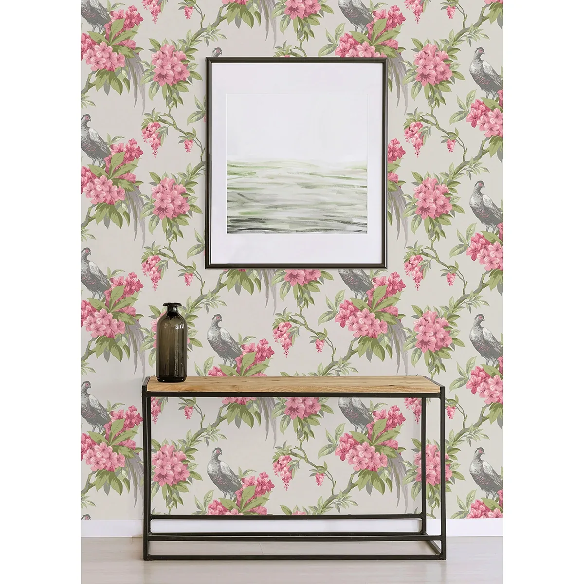 Brewster Home Fashions Golden Pheasant Rose Floral Wallpaper | Wallpaper Twins Brewster Home Fashions Golden Pheasant Rose Floral Wallpaper - SKU M1664
