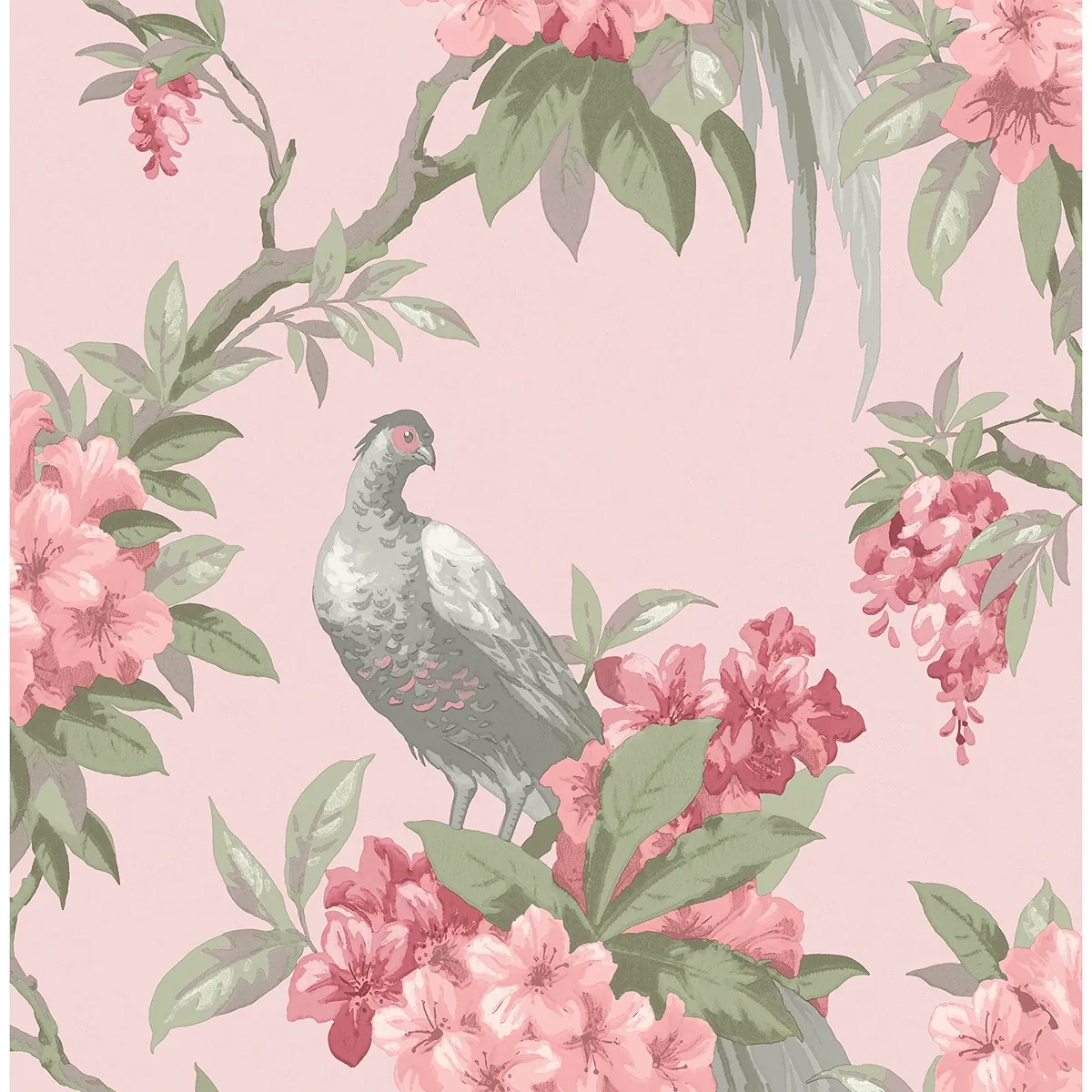 Brewster Home Fashions Golden Pink Floral Wallpaper - SKU M1665