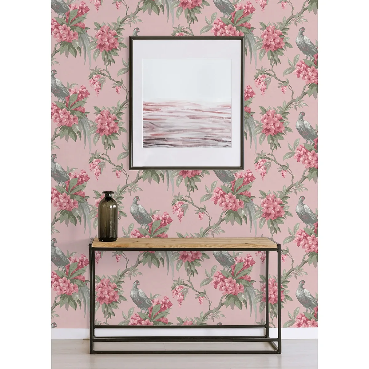 Brewster Home Fashions Golden Pink Floral Wallpaper - SKU M1665