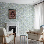 Brewster Home Fashions Goldfinch Aqua Birds and Blooms Wallpaper | Wallpaper Twins Brewster Home Fashions Goldfinch Aqua Birds and Blooms Wallpaper - SKU 4148-27413