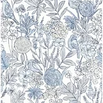Brewster Home Fashions Goldfinch Blue Birds and Blooms Wallpaper - SKU 4148-27414