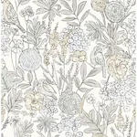 Brewster Home Fashions Goldfinch Neutral Birds and Blooms Wallpaper - SKU 4148-27411