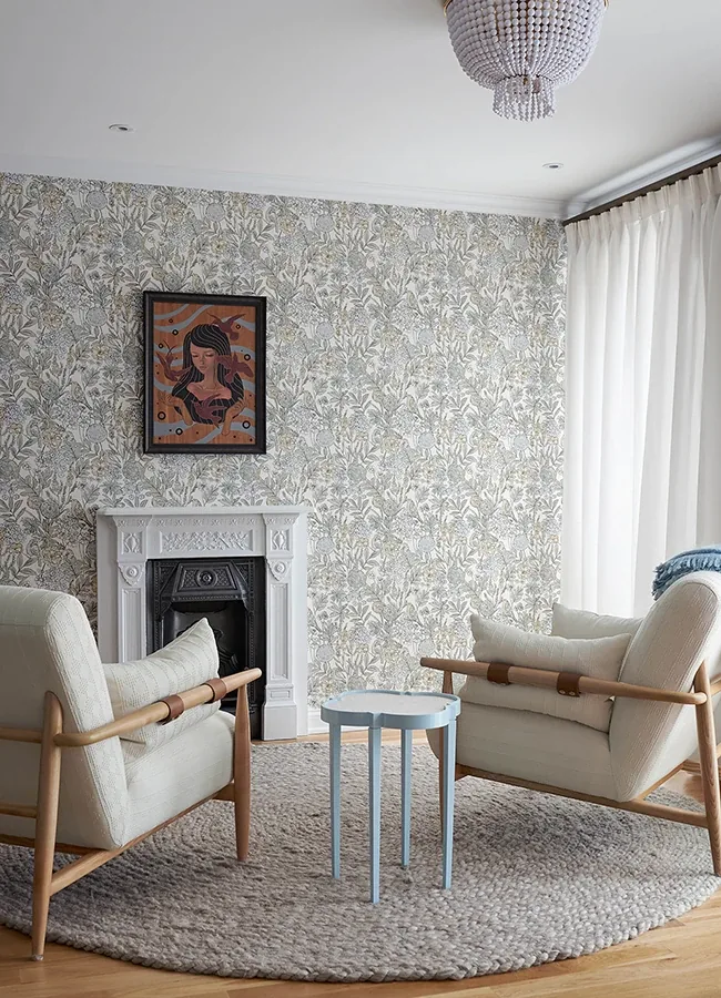 Brewster Home Fashions Goldfinch Neutral Birds and Blooms Wallpaper - SKU 4148-27411