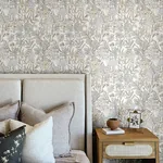 Brewster Home Fashions Goldfinch Neutral Birds and Blooms Wallpaper - SKU 4148-27411