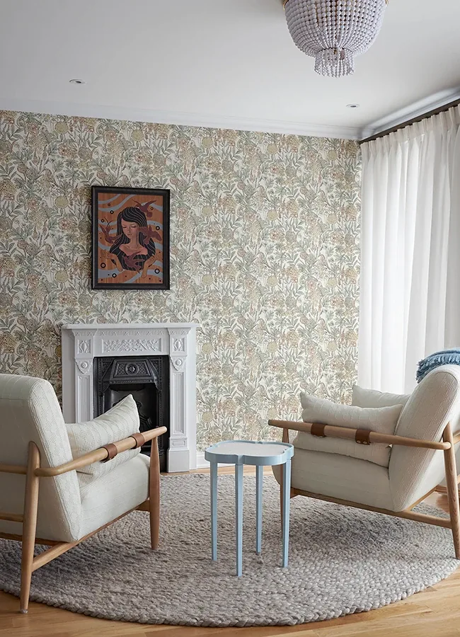 Brewster Home Fashions Goldfinch Peach Birds and Blooms Wallpaper | Wallpaper Twins Brewster Home Fashions Goldfinch Peach Birds and Blooms Wallpaper - SKU 4148-27410
