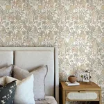 Brewster Home Fashions Goldfinch Peach Birds and Blooms Wallpaper | Wallpaper Twins Brewster Home Fashions Goldfinch Peach Birds and Blooms Wallpaper - SKU 4148-27410