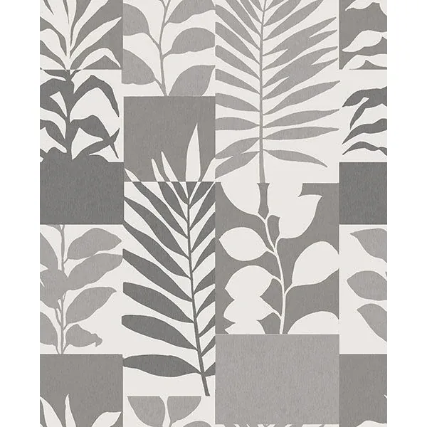 Brewster Home Fashions Goneril Grey Botanical Geometric Wallpaper - SKU 2836-M1383