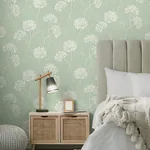 Brewster Home Fashions Grace Green Floral Wallpaper - SKU FD43282
