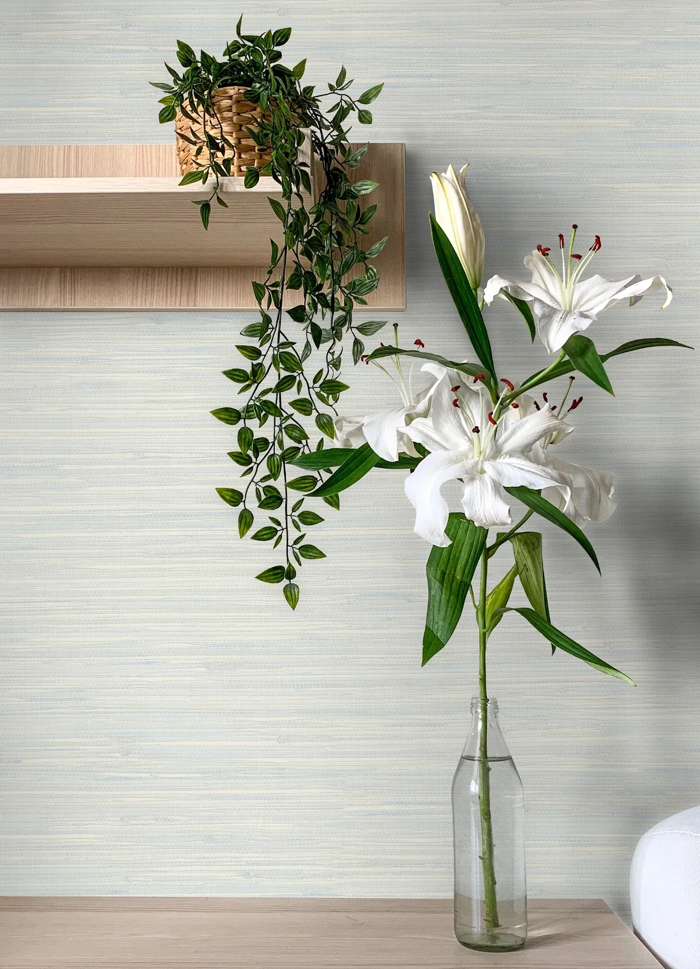 Brewster Home Fashions Grassweave Light Blue Imitation Grasscloth Wallpaper | Wallpaper Twins Brewster Home Fashions Grassweave Light Blue Imitation Grasscloth Wallpaper - SKU 4071-71066
