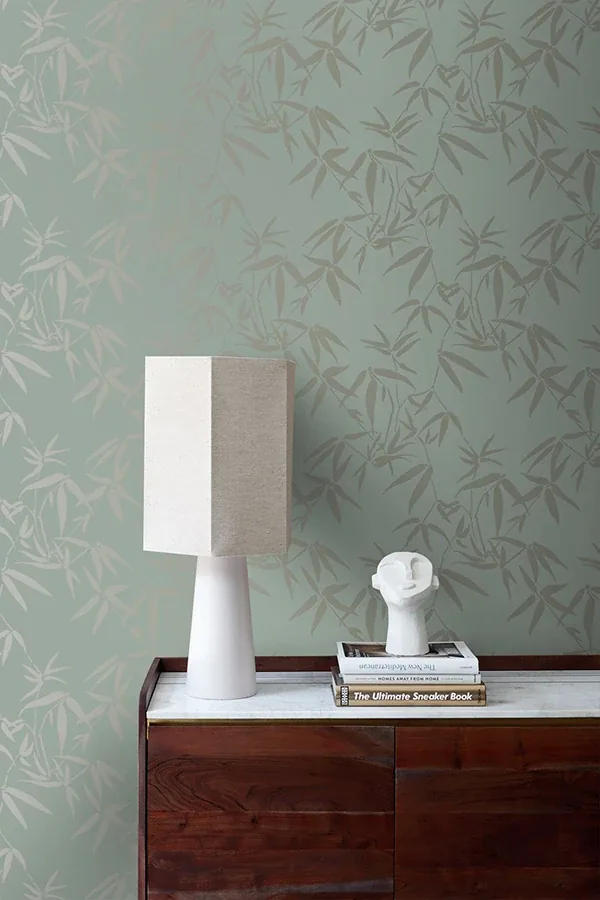 Brewster Home Fashions Guadua Green Bamboo Leaves Wallpaper - SKU DD347736