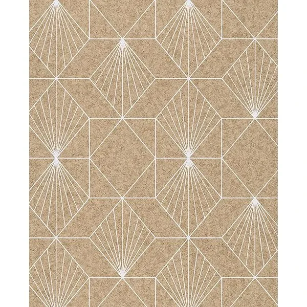 Brewster Home Fashions Halcyon Neutral Geometric Wallpaper - SKU 366081