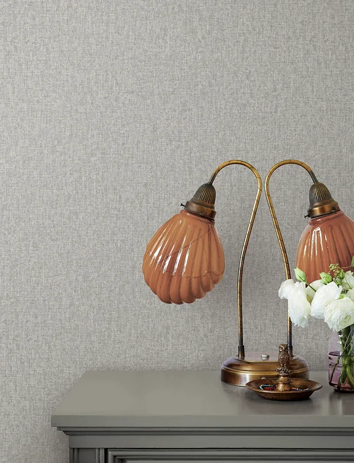 Brewster Home Fashions Halliday Grey Faux Linen Wallpaper | Wallpaper Twins Brewster Home Fashions Halliday Grey Faux Linen Wallpaper - SKU 4144-9110