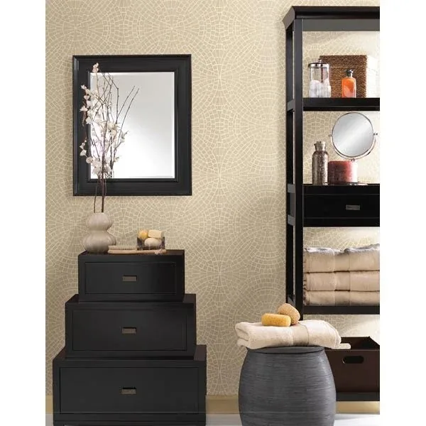 Brewster Home Fashions Hanley Sand Mosiac Tile Wallpaper | Wallpaper Twins Brewster Home Fashions Hanley Sand Mosiac Tile Wallpaper - SKU 2532-20478