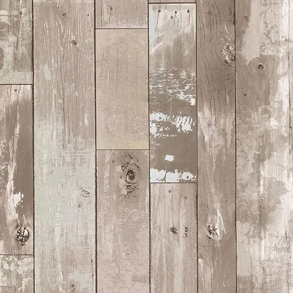 Brewster Home Fashions Harbored Neutral Distressed Wood Panel Wallpaper - SKU 2767-20132