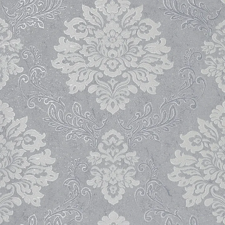 Brewster Home Fashions Harriet Silver Damask Wallpaper - SKU AH290406