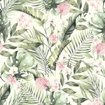 Brewster Home Fashions Harrietta Green Tropical Floral Wallpaper | Wallpaper Twins Brewster Home Fashions Harrietta Green Tropical Floral Wallpaper - SKU AH924906