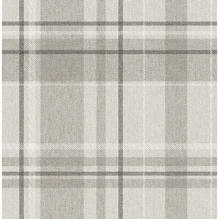 M1871 | Harris Grey Plaid Chevron Wallpaper