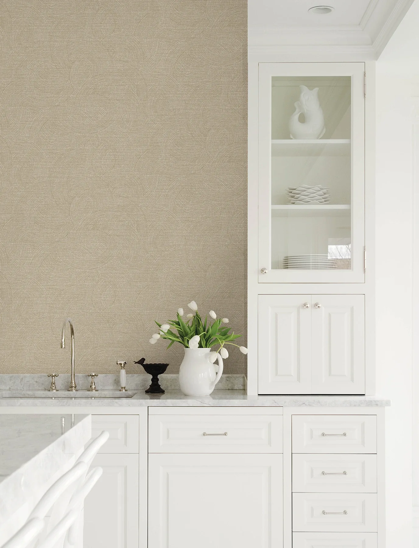 Brewster Home Fashions Harrison Taupe Swirling Geometric Wallpaper | Wallpaper Twins Brewster Home Fashions Harrison Taupe Swirling Geometric Wallpaper - SKU 4191-83023