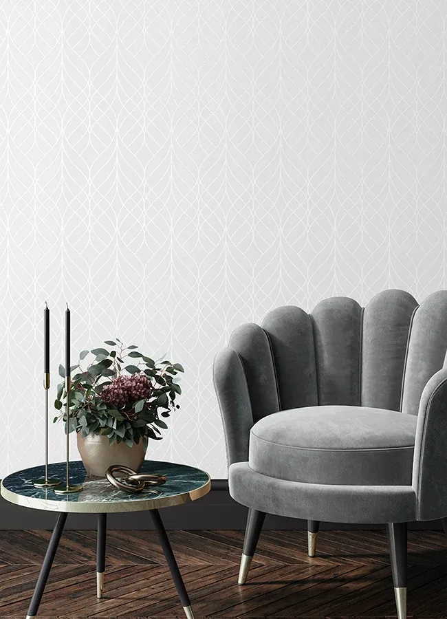 Brewster Home Fashions Hartley Light Grey Geo Wallpaper - SKU 2980-M41900