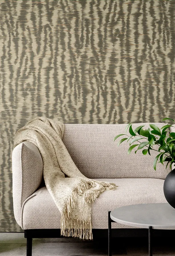 Brewster Home Fashions Hartmann Brown Stripe Texture Wallpaper - SKU PK333443
