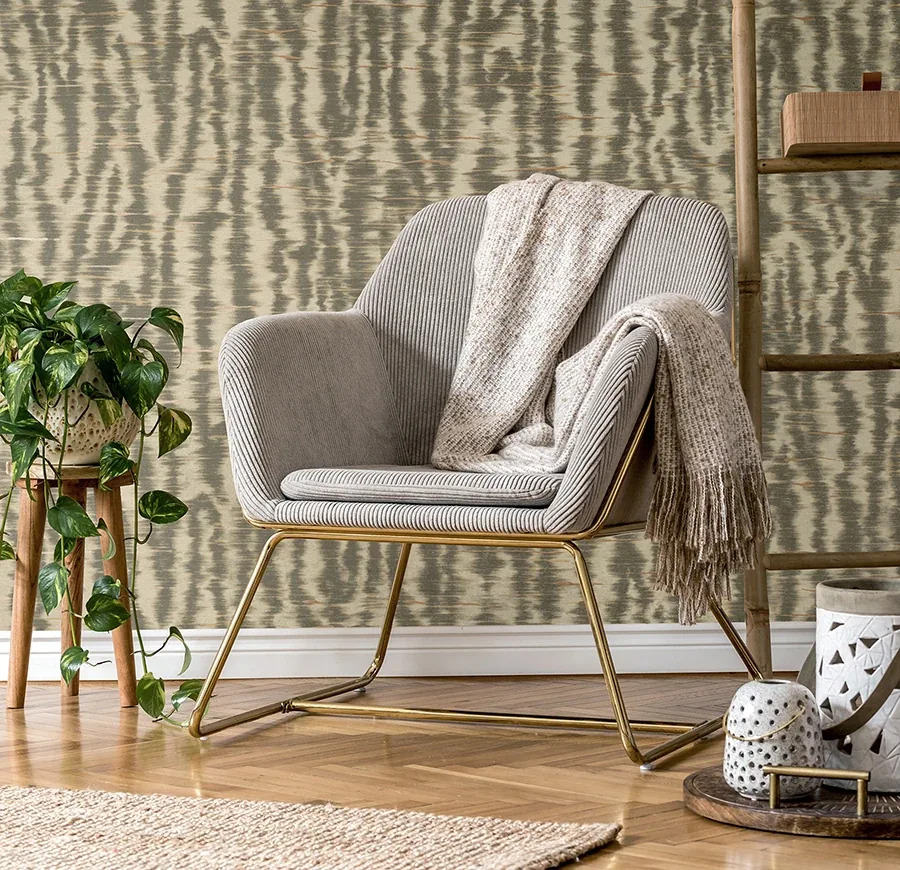 Brewster Home Fashions Hartmann Brown Stripe Texture Wallpaper - SKU PK333443