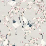Brewster Home Fashions Harumi Light Grey Blossom Wallpaper - SKU AH924800