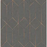 Brewster Home Fashions Hayden Charcoal Concrete Trellis Wallpaper - SKU 4125-26701