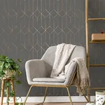 Brewster Home Fashions Hayden Charcoal Concrete Trellis Wallpaper - SKU 4125-26701